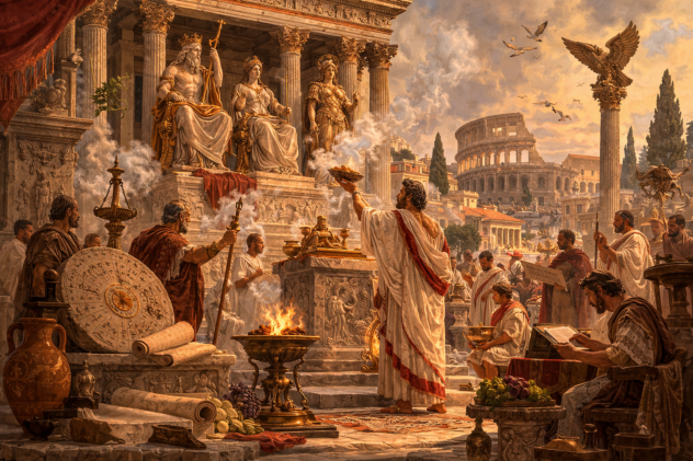 Етруський вплив на римську релігію: календар, храми та формування образів богів